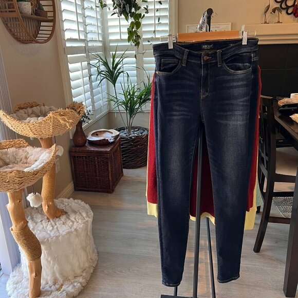 Judy Blue Jeans Womens SZ 11/30 Fremont High Rise Dark Wash Skinny Cotton Blend - Picture 16 of 16